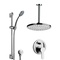 Chrome Shower Set with Rain Ceiling Shower Head and Hand Shower